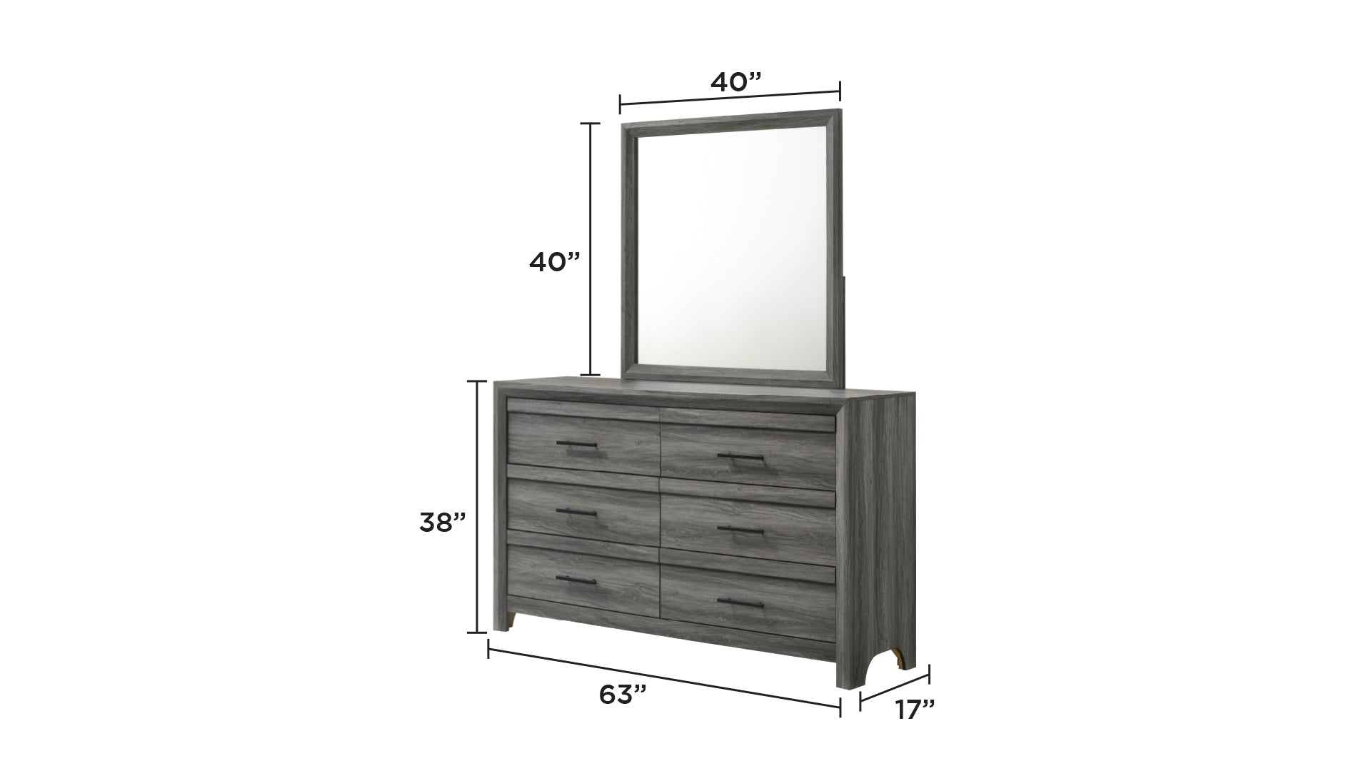 Denver Modern Style Mirror Made with Wood