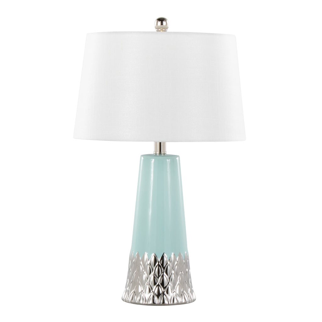 Penelope 22" Contemporary Ceramic Table Lamp with Tiffany