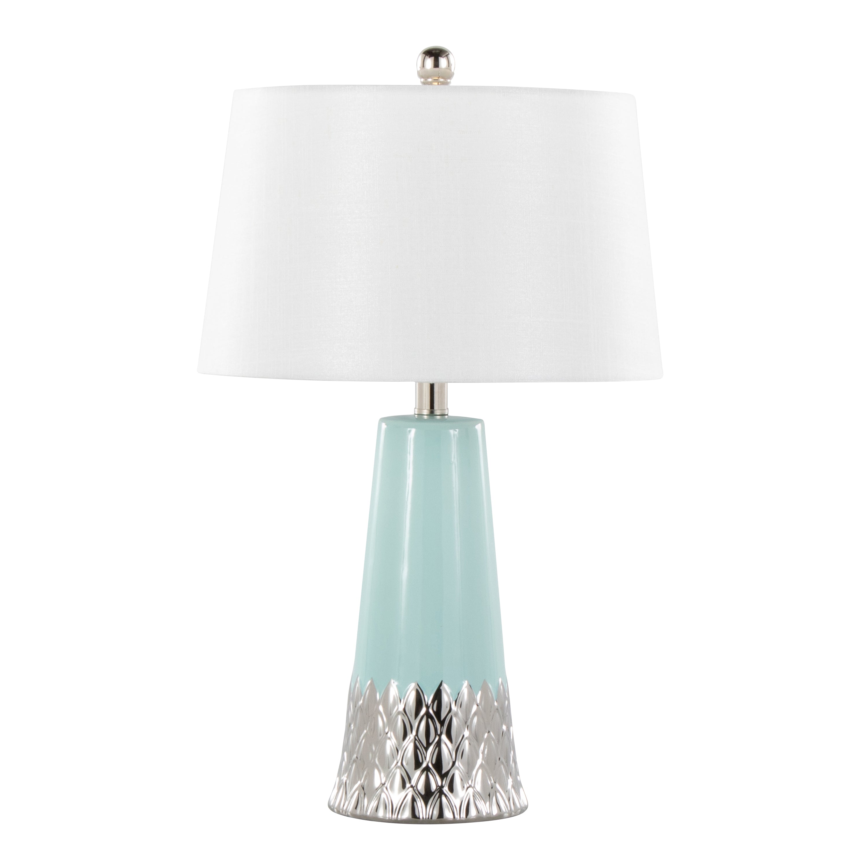 Penelope 22" Contemporary Ceramic Table Lamp with Tiffany