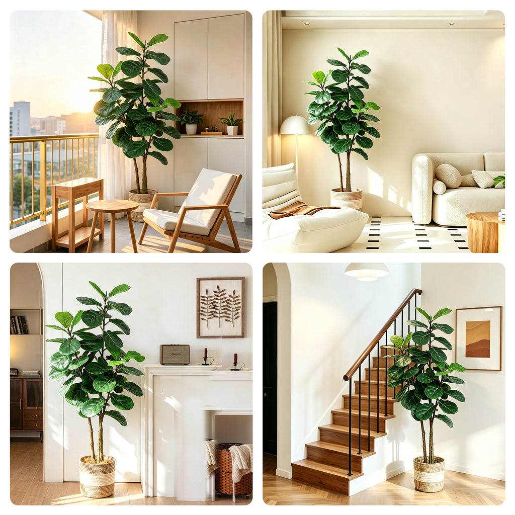 5FT Artificial Fiddle Leaf Fig Tree with Planter