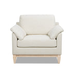 Pasadena 36" Wide Modern Farmhouse Accent Arm Chair Flax