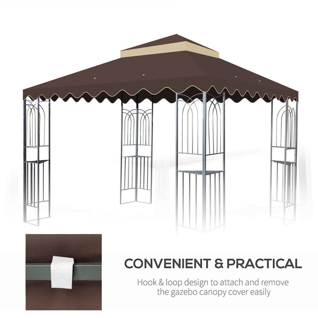 10x10 Ft Outdoor Patio Gazebo Replacement Canopy