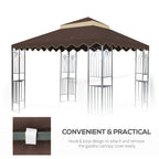 10x10 Ft Outdoor Patio Gazebo Replacement Canopy