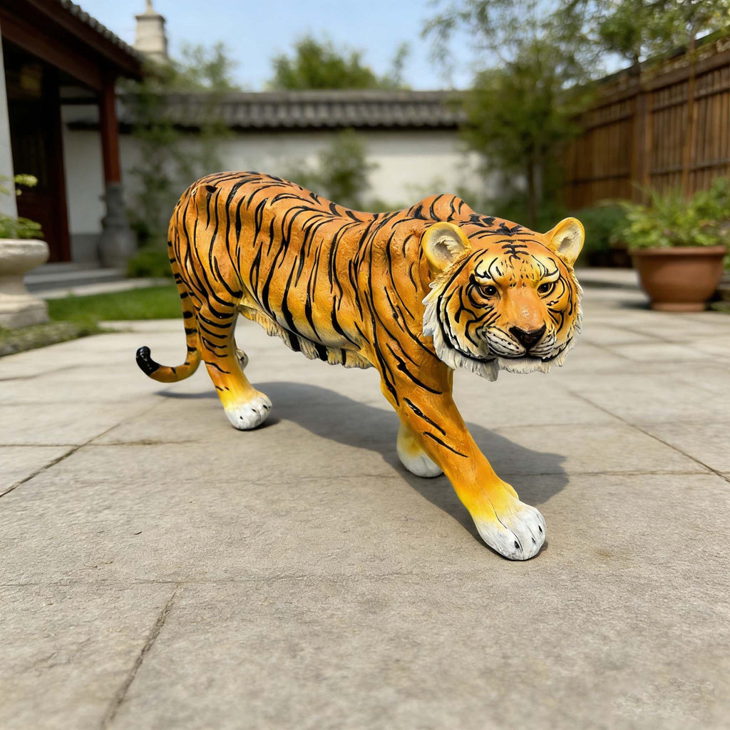Simulated Tiger Resin Garden Statue