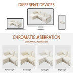 104" Plush Cloud 3 Seater Sofa: Modular 3 Seater Sofa + Ottoman
