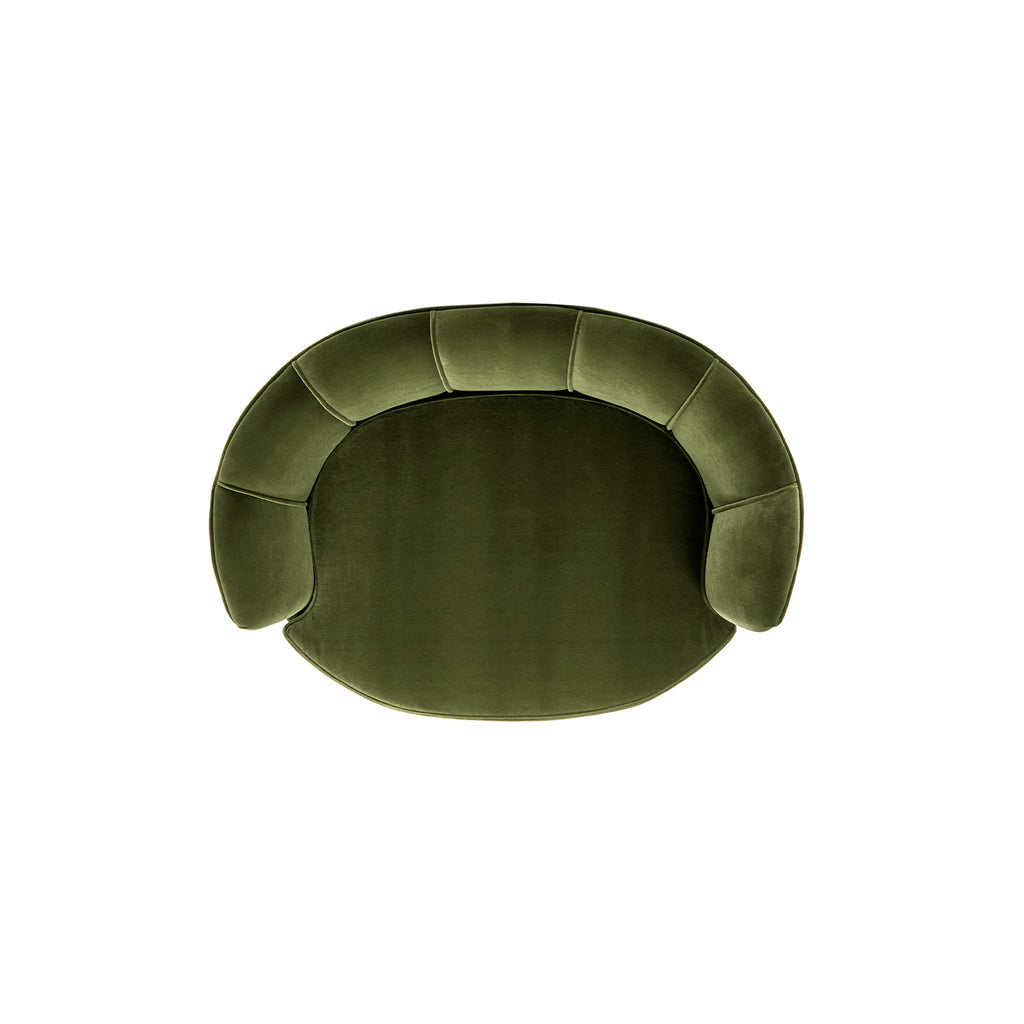 Clara 34.5" Scalloped Pet Sofa Bed, Medium, Olive