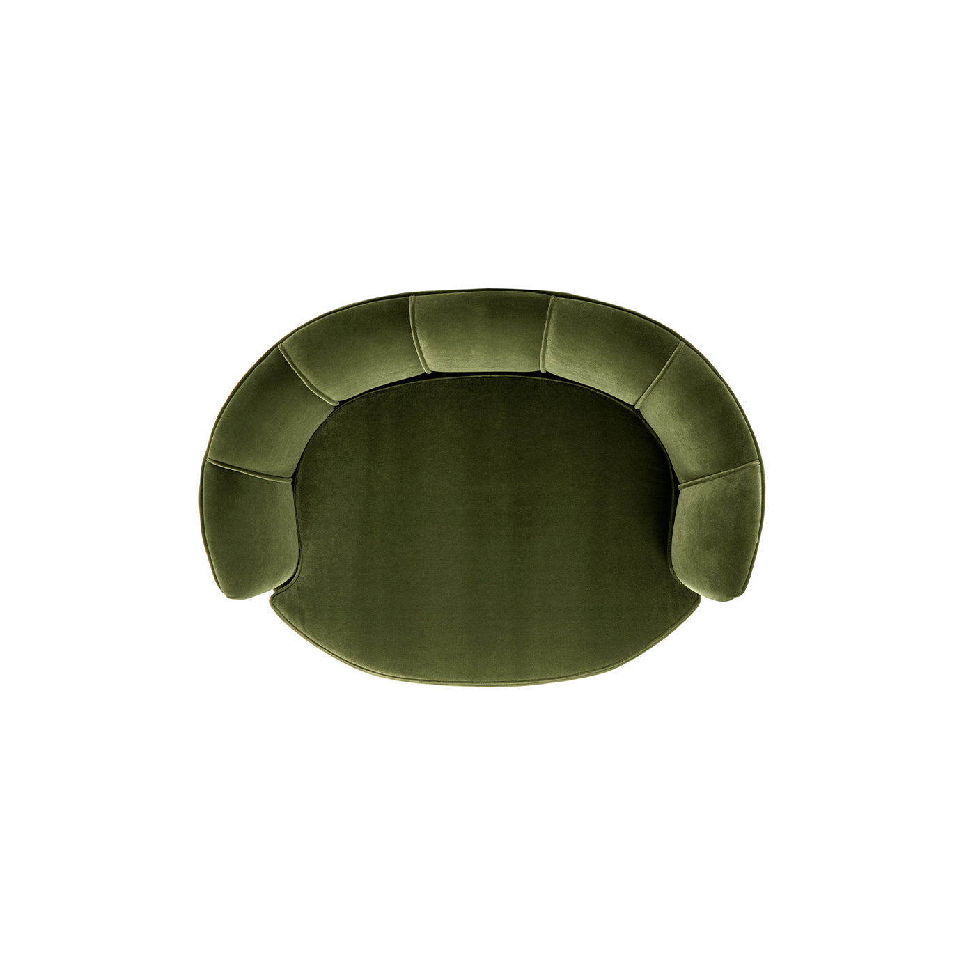 Clara 34.5" Scalloped Pet Sofa Bed, Medium, Olive