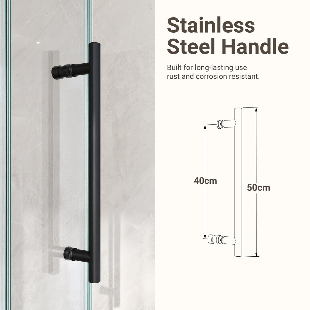 Frameless Single Sliding Shower Door – 5/16" Clear Tempered Glass