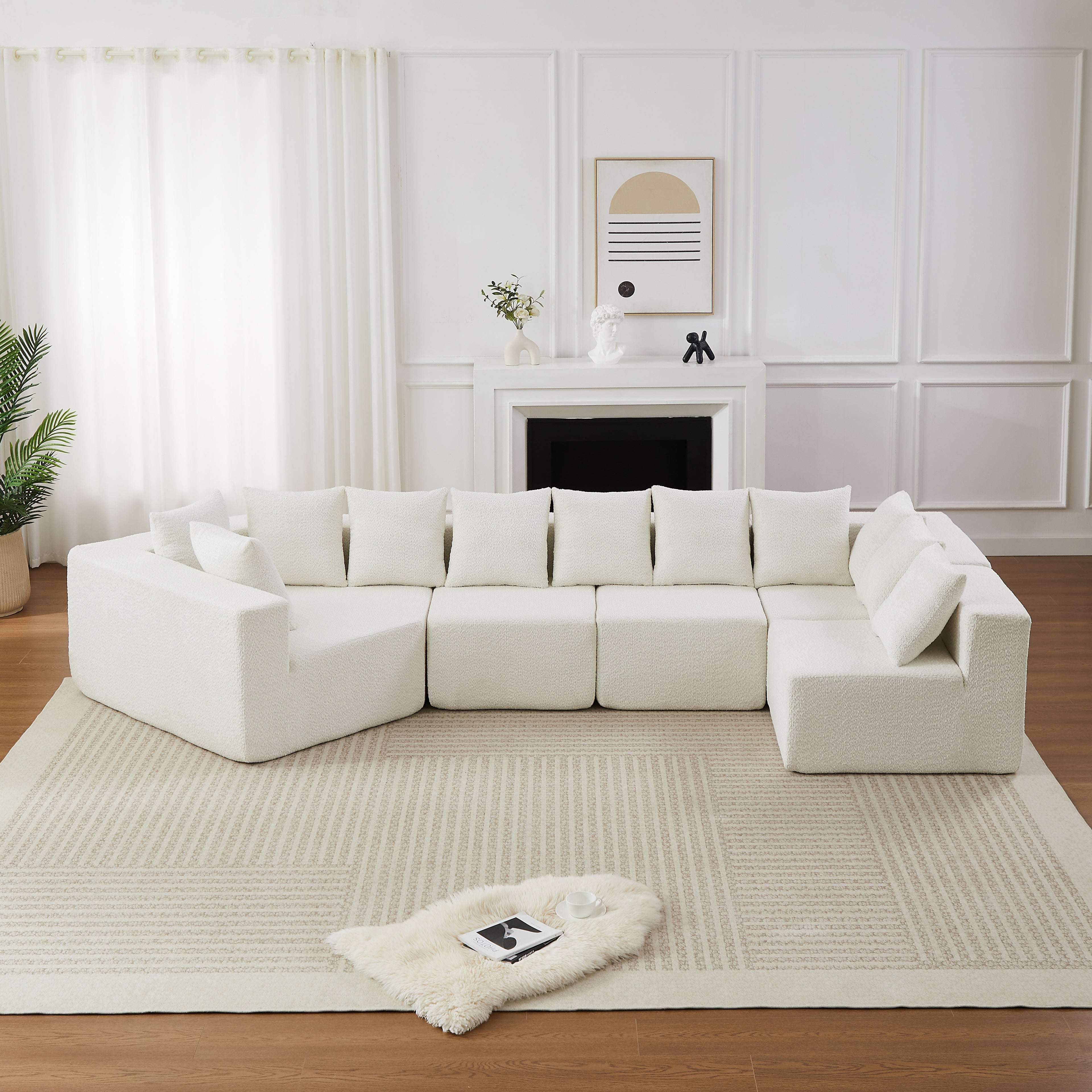 151.6-Inch Extra-Large L-Shaped Modular Sofa