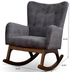 Alistair Solid Wood Rocking Chair with Stain Resistant Fabric