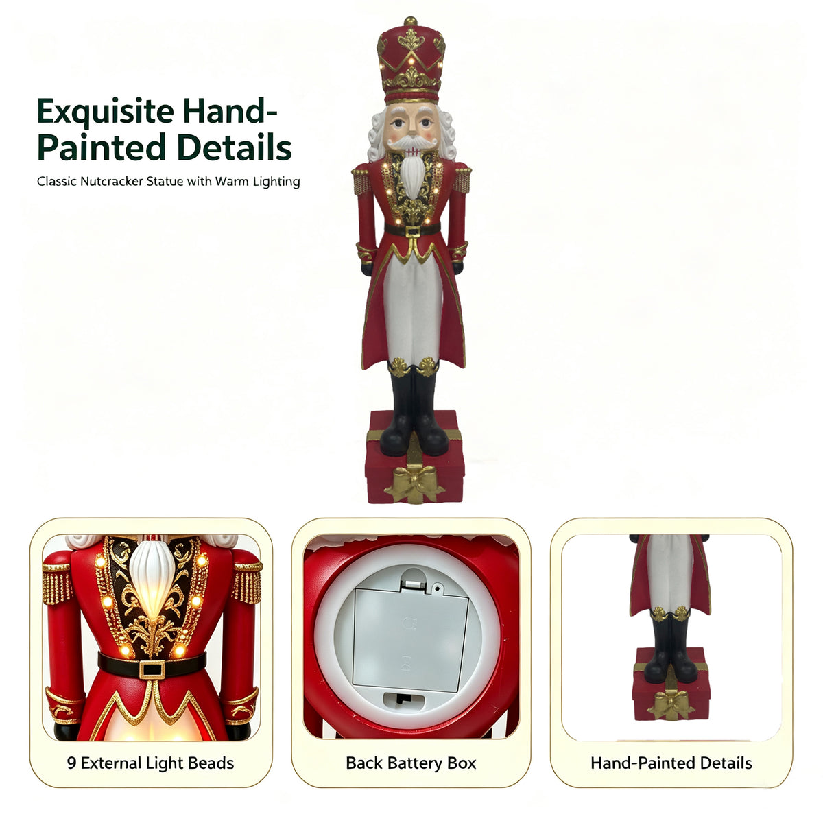 36'' Tall Christmas Nutcracker Soldier Statue