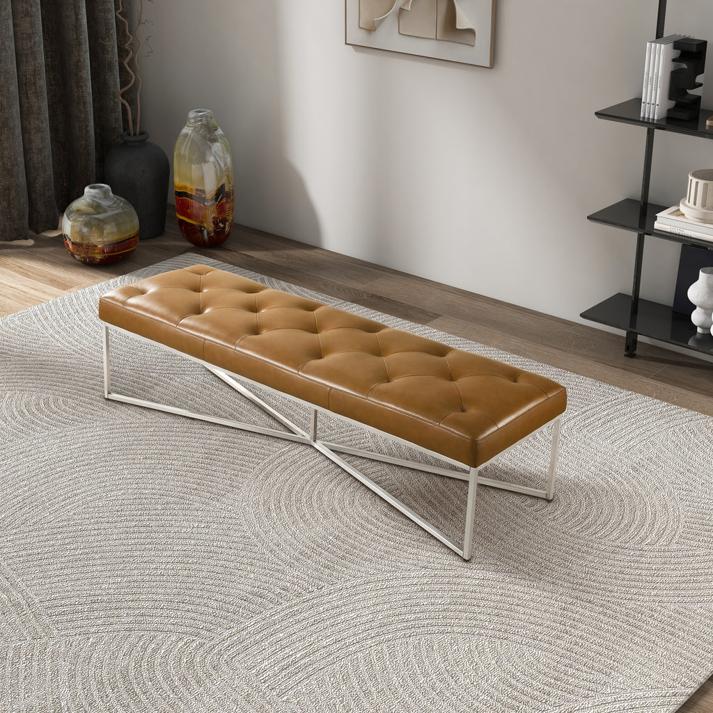 Harper Premium Leather Bench