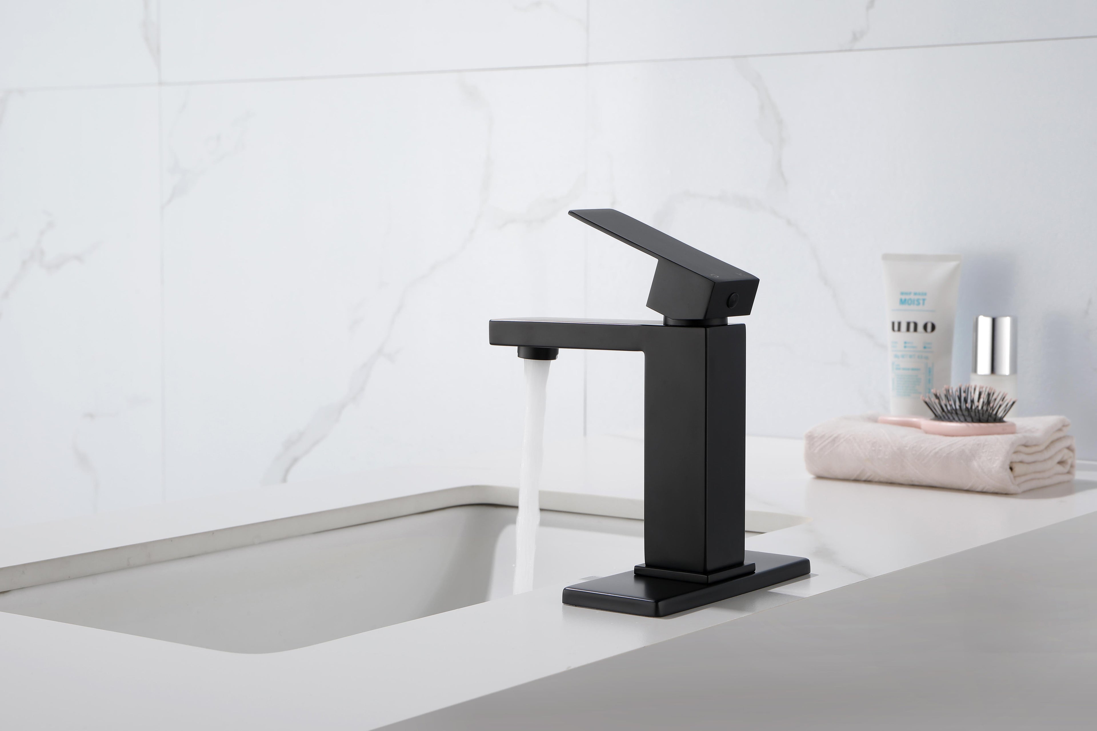 Single Handle Bathroom Sink Faucet with Pop-Up Drain
