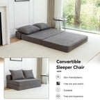 Foldable Sofa Bed Sleeper Lounge Chair with Pillow