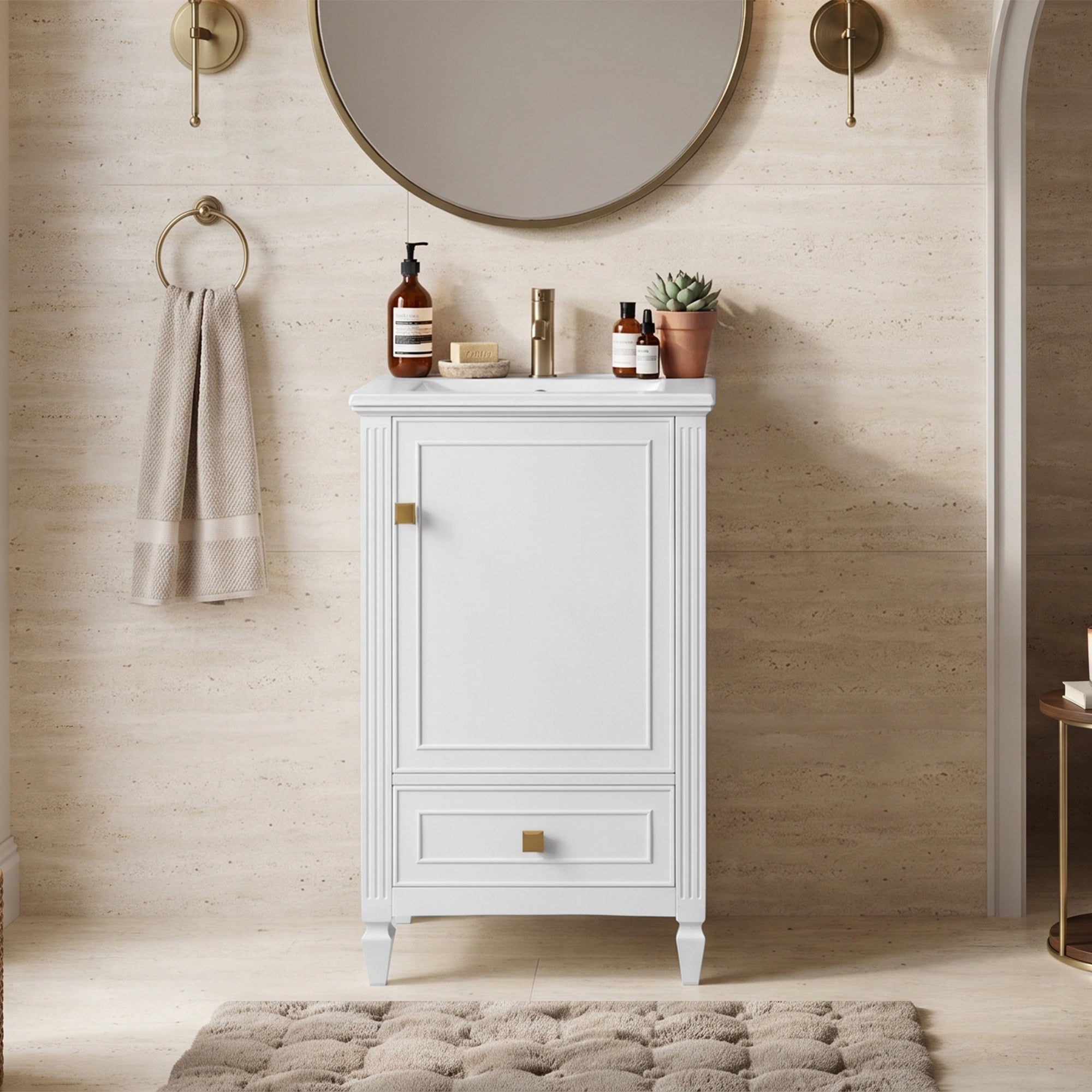 20" Bathroom Vanity with Ceramic Sink
