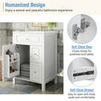 24-Inch Bathroom Vanity with Ceramic Sink