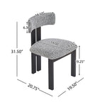 Upholstered Armless Dining Chairs With Metal Legs (Set of 2)