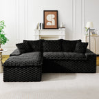 Black Turtle Velvet Versatile Sofa