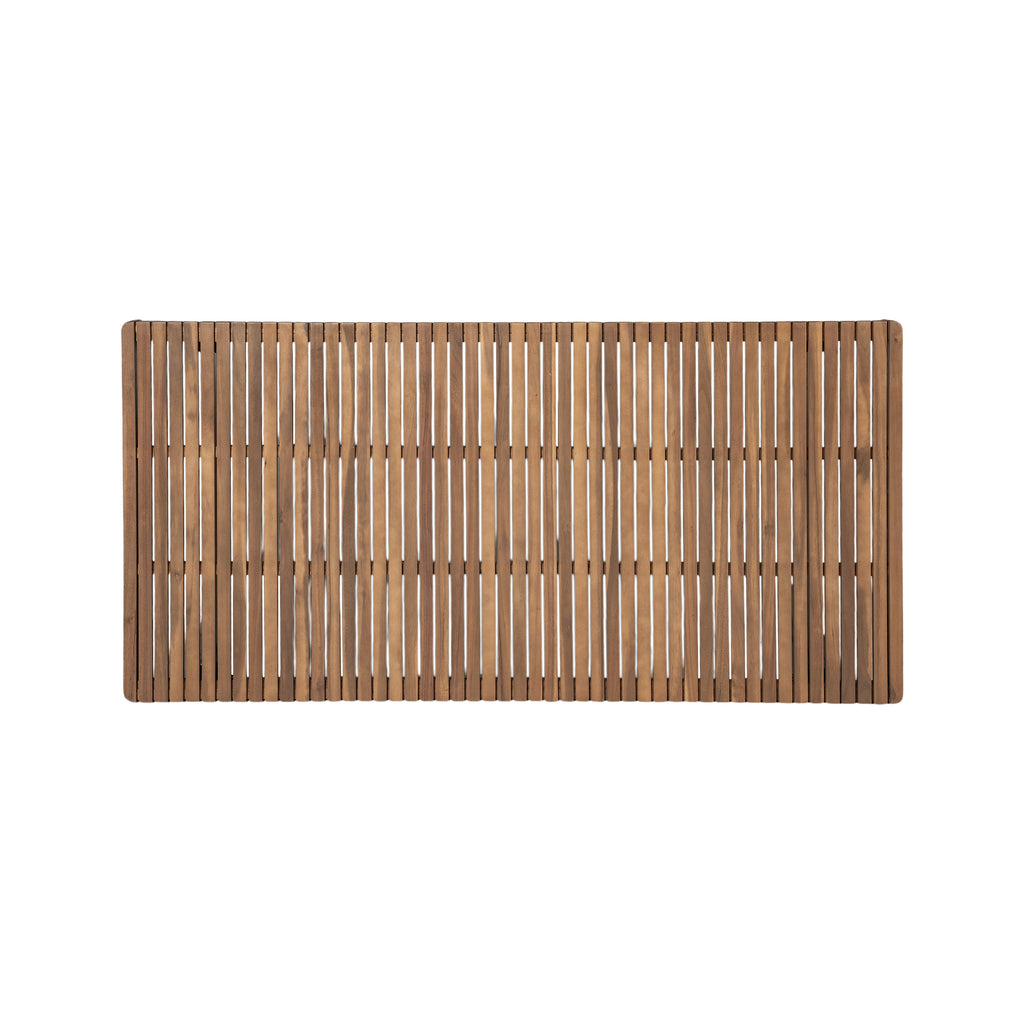69" Acacia Wood Outdoor Dining Table with Slatted Top