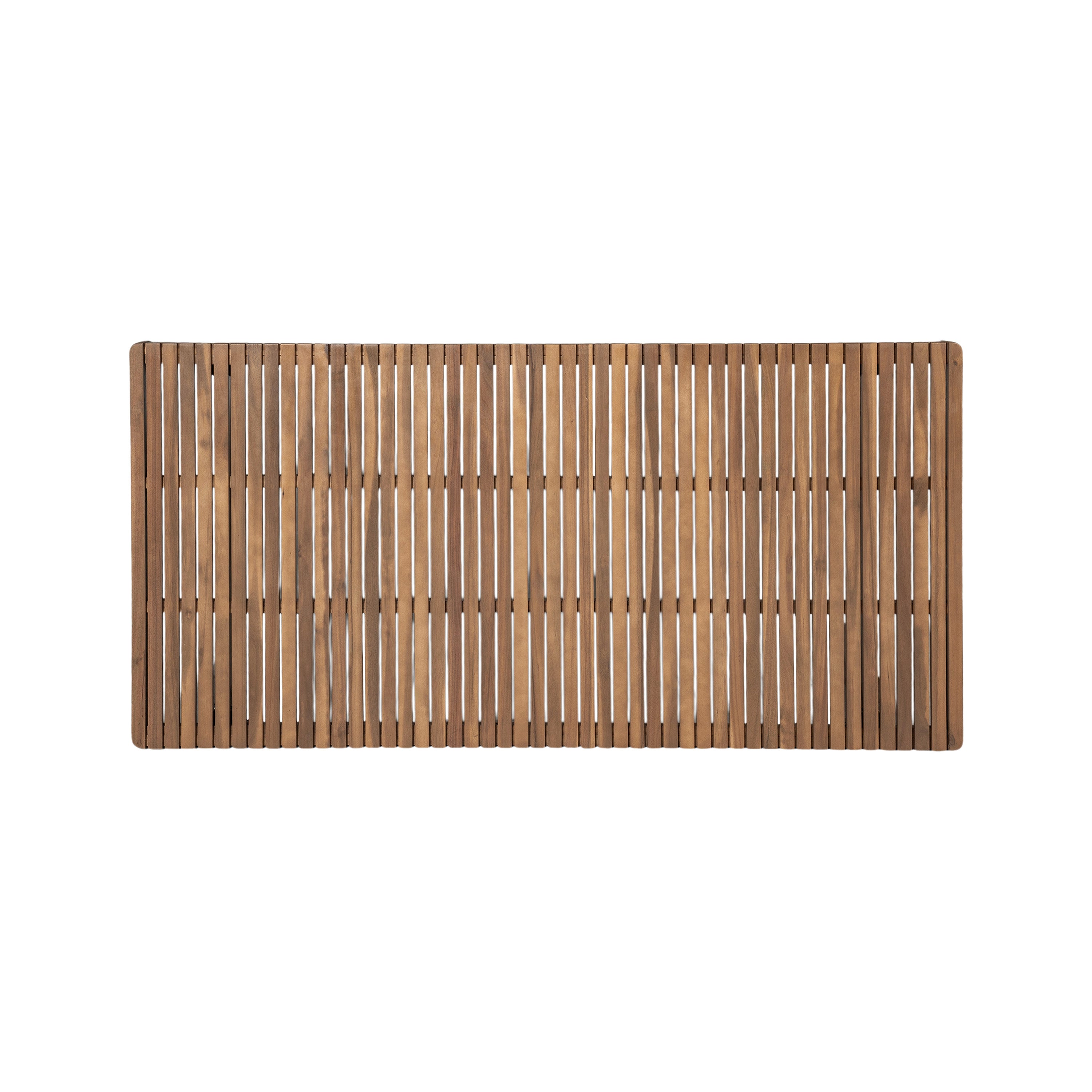 69" Acacia Wood Outdoor Dining Table with Slatted Top