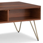 Hunter 36 Inch Wide Solid Mango Wood Small Lift Top Coffee Table in Umber
