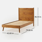 Cohron Solid Wood Platform Bed (TWIN BED)