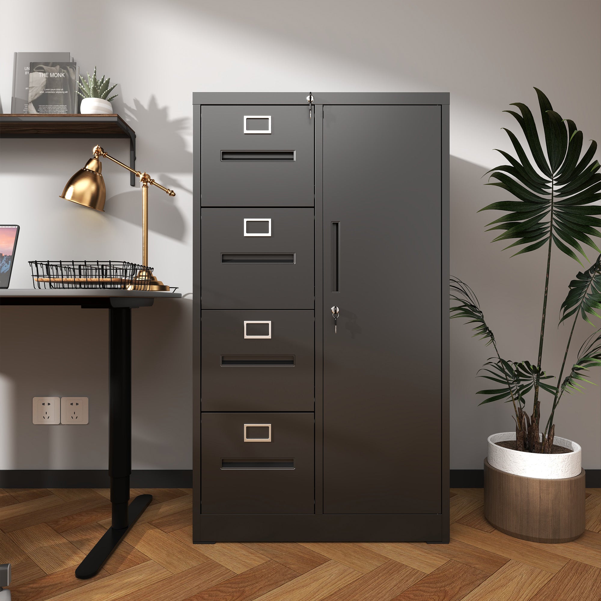 Metal Storage Vertical Filing Cabinet with Lock