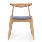 Set of 2 Rubberwood Dining Chairs with Ergonomic Backrest