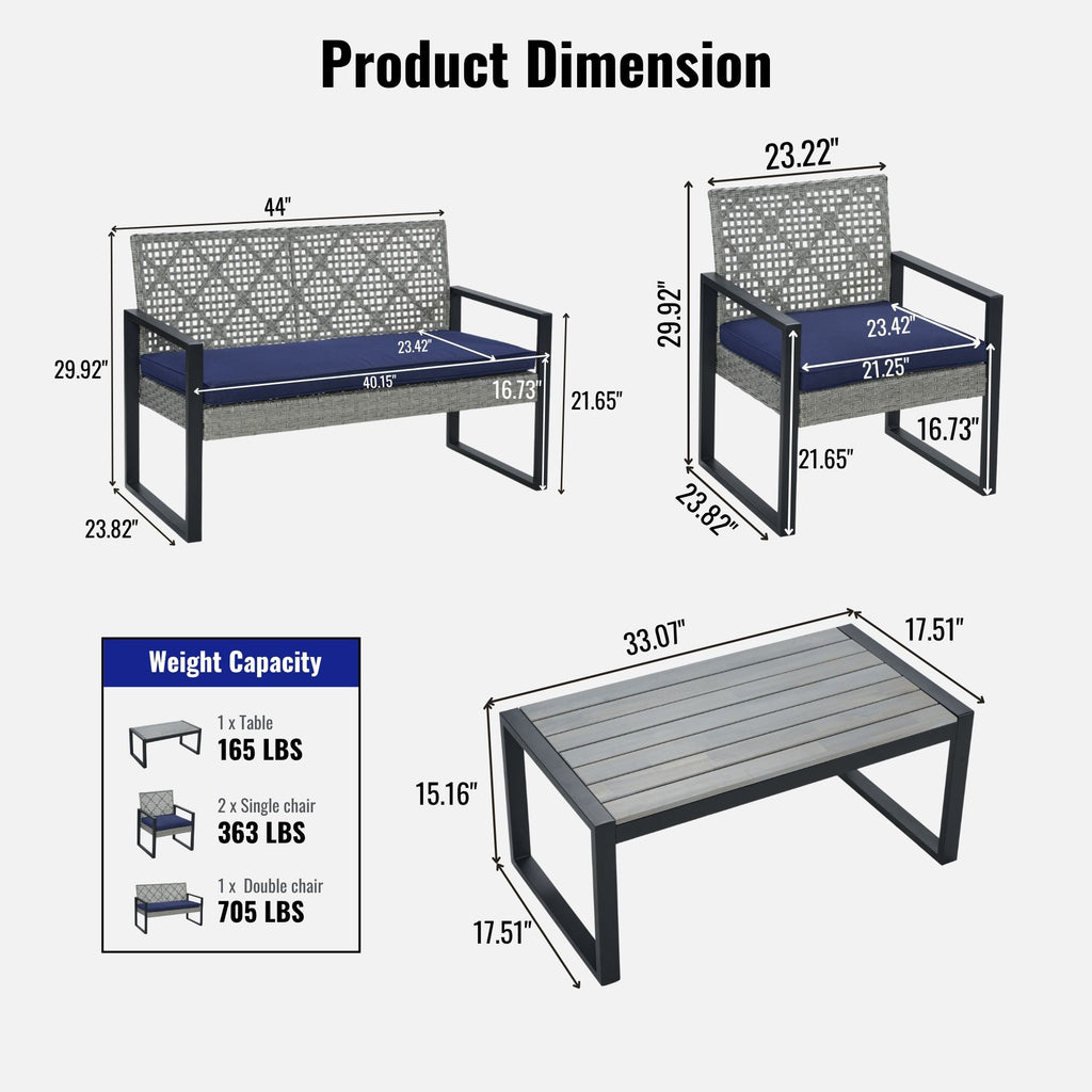 4-Piece Patio Furniture Set