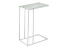 C-shaped Accent Table with Tempered Glass Top