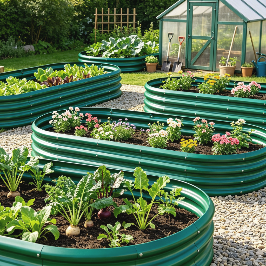 Galvanized Raised Garden Bed, 6x3x1 Ft, Heavy Duty Metal Planter, Green