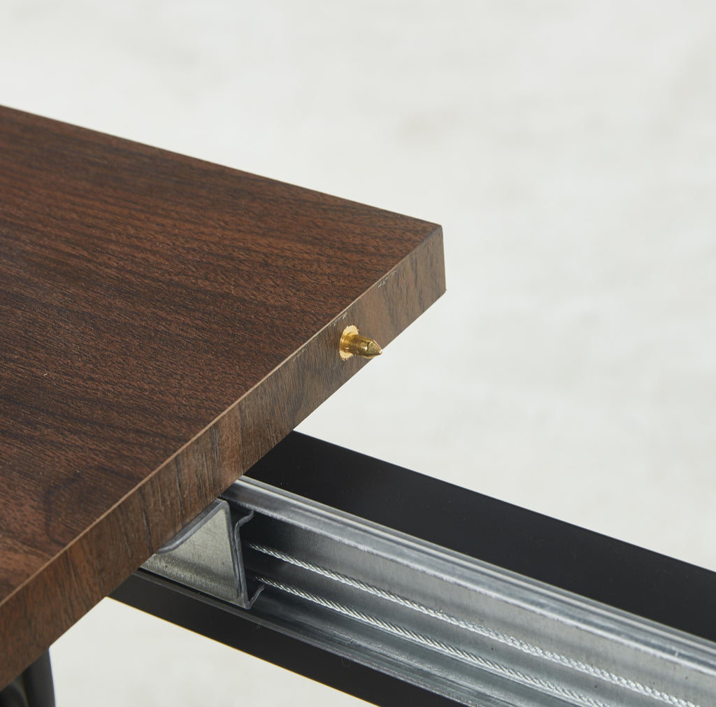 Walnut Color Square Extendable Dining Table