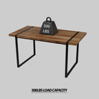 59" Modern Industrial Dining Table