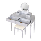 Luxury Vanity Desk with Round Mirror