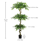 6FT Artificial Ficus Tree with Pot