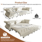97.6" Oversized Chesterfield Pull Out Sofa Bed