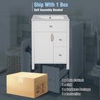 24-Inch Bathroom Vanity with Ceramic Sink