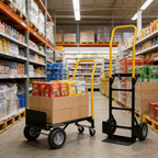 Hand Truck Dual Purpose 2 Wheel Dolly Cart and 4 Wheel Push Cart