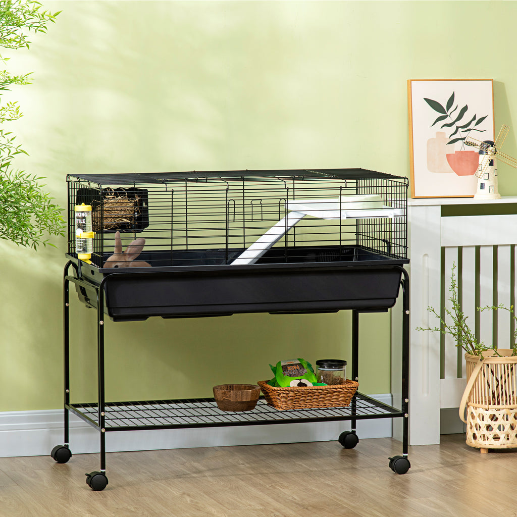 PawHut Two-Story Small Animal Cage Removable from Stand