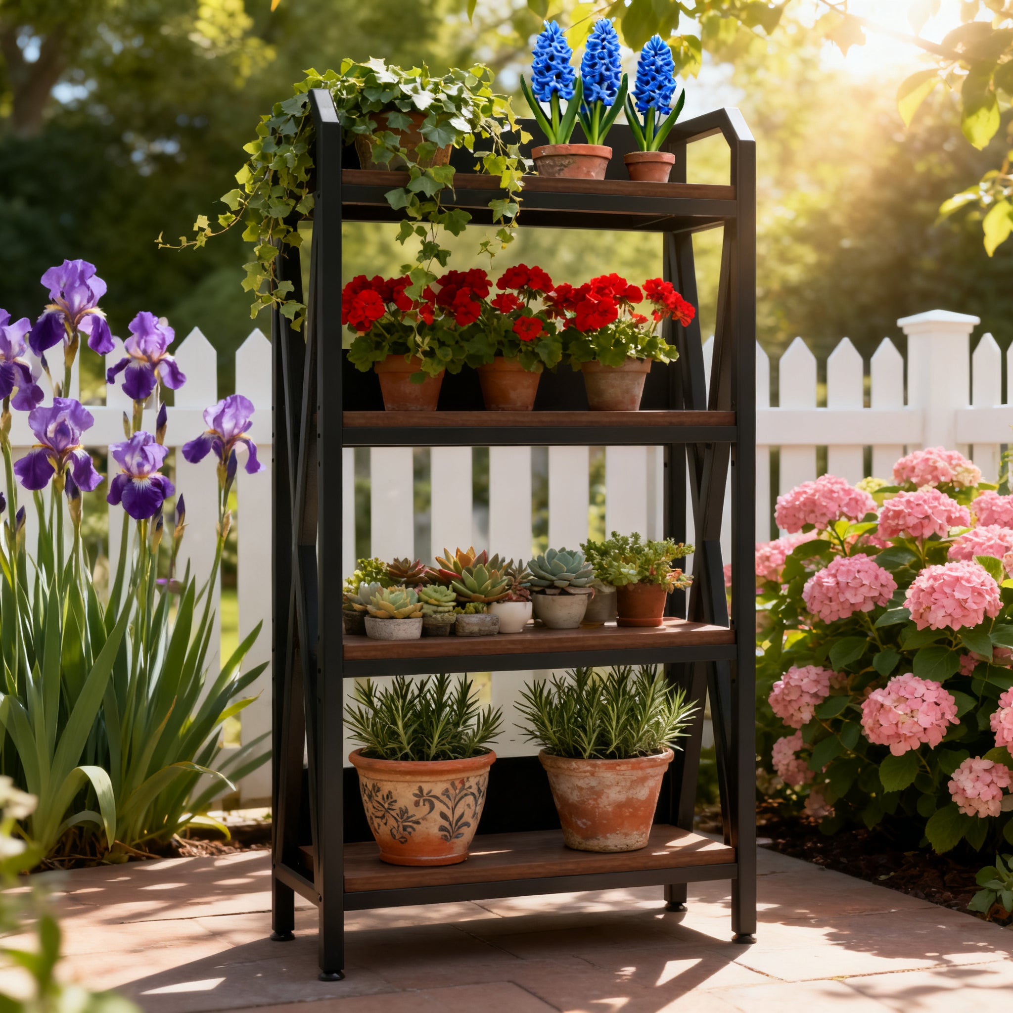 56.30'' Bakers Rack 4-Level Storage Shelves