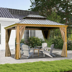 10' X 14' Hardtop Gazebo Outdoor Metal Gazebo Canopy
