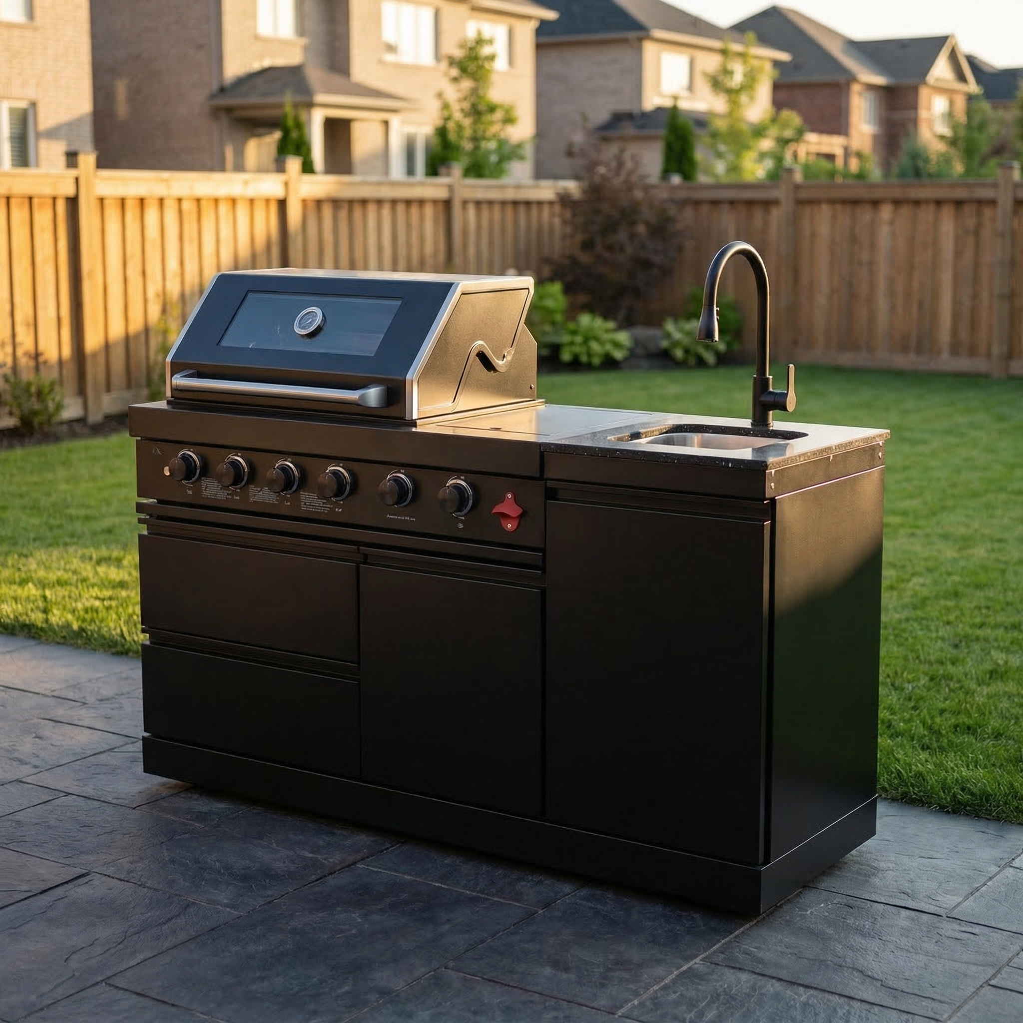 Deluxe Stainless Steel Propane Gas Outdoor Kitchen Grill