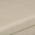 Amelia 33 Inch Wide Storage Ottoman Bench in Satin