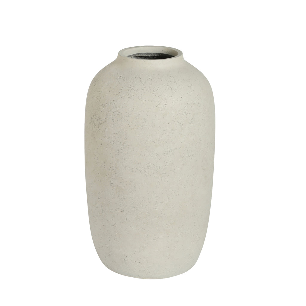 Round Concrete Planter - Large Outdoor Indoor Handmade Decorative Pot