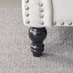 40.16 Inch Nailhead Trim Sofa - Beige