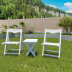 HIPS Foldable Small Table and Chair Set with 2 Chairs and Rectangular Table