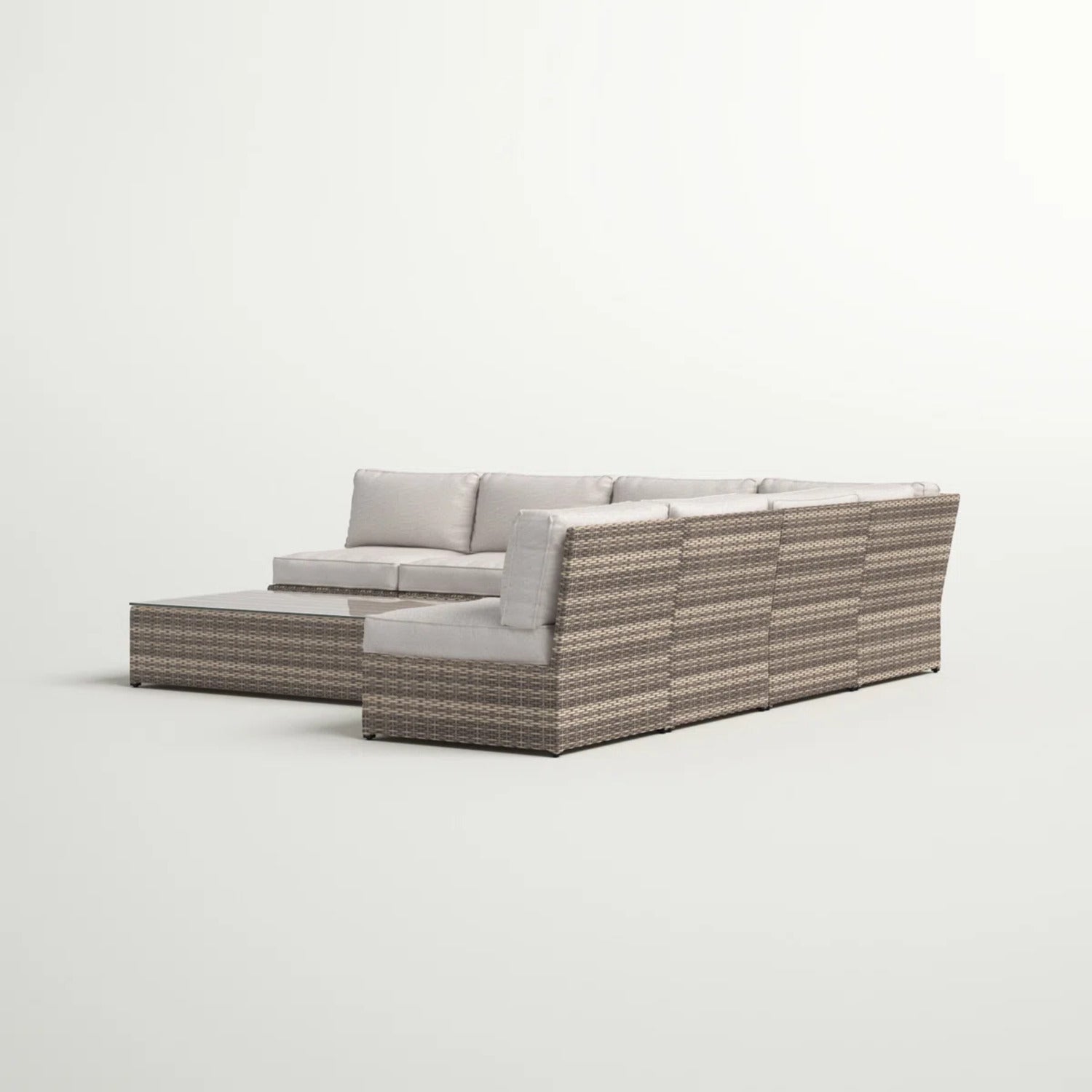6-Piece Wicker Patio Seating Group with Cushions