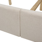Marcella Upholstered Shelter Headboard Bed Set, Queen, Sky Neutral