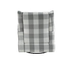 Patli Gray & White Fabric Glider Chair with Swivel