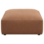 Jennifer Terracotta Square Upholstered Ottoman
